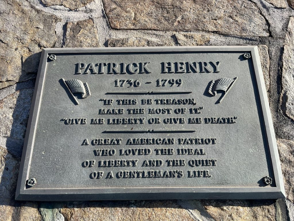 PATRICK HENRY MEMORIAL PLAQUE