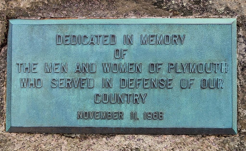 PLYMOUTH, MA VETERANS MEMORIAL PLAQUE
