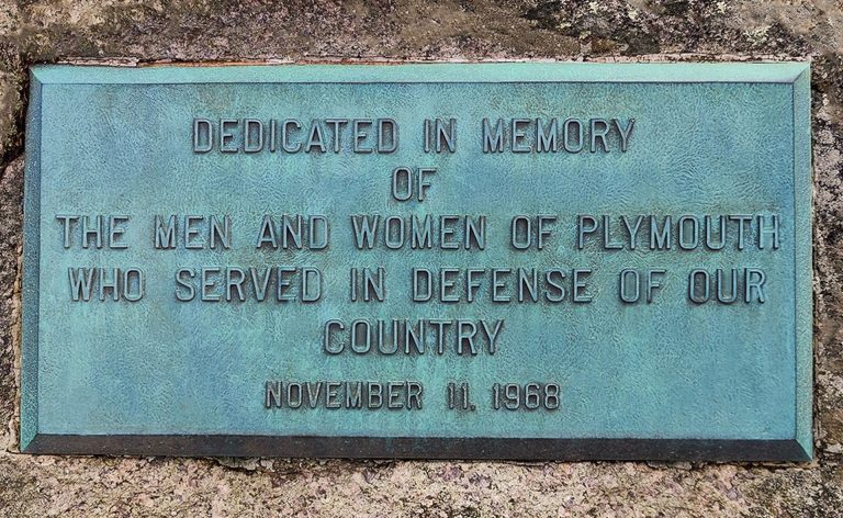 PLYMOUTH, MA VETERANS MEMORIAL PLAQUE