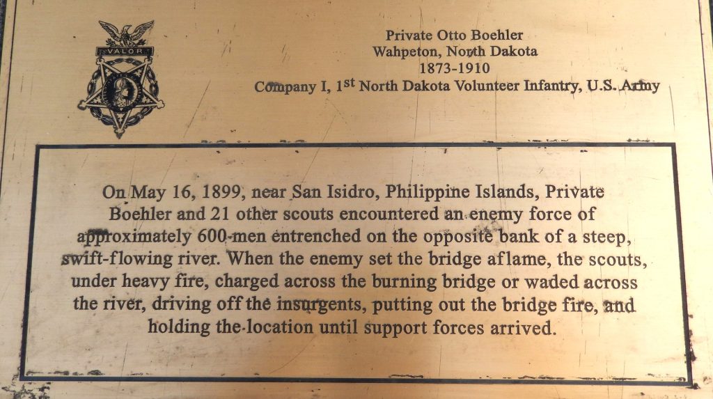 PRIVATE OTTO BOEHLER MEDAL OF HONOR MEMORIAL PLAQUE