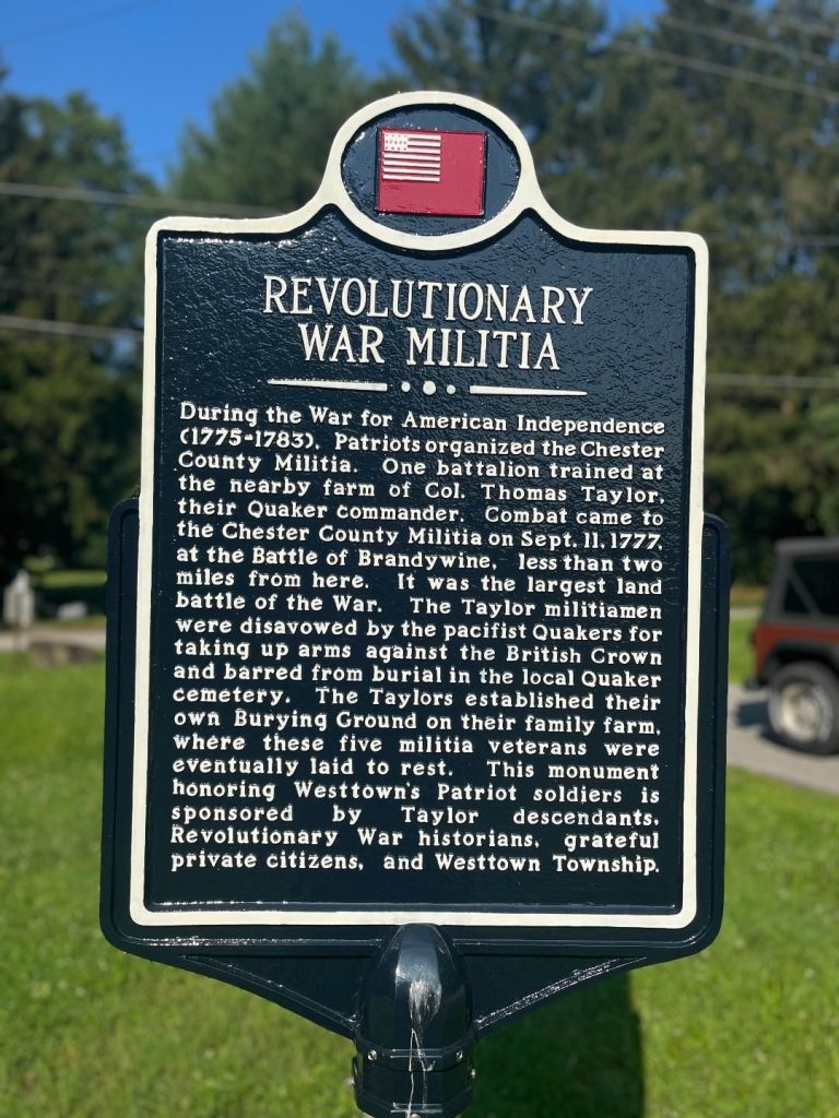 REVOLUTIONARY WAR MILITIA MEMORIAL MARKER