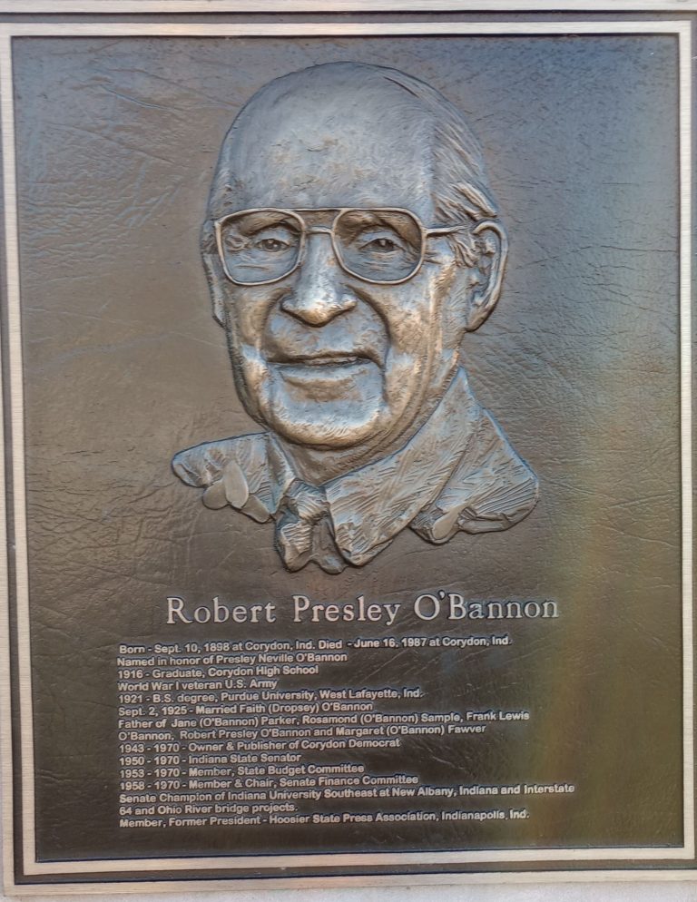 ROBERT PRESLEY O’BANNON WAR MEMORIAL PLAQUE