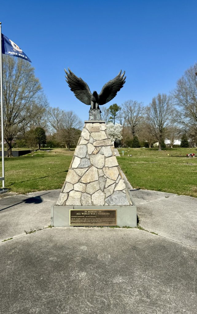 ROSEWOOD MEMORIAL PARK ALL WORLD WAR I MEMORIAL