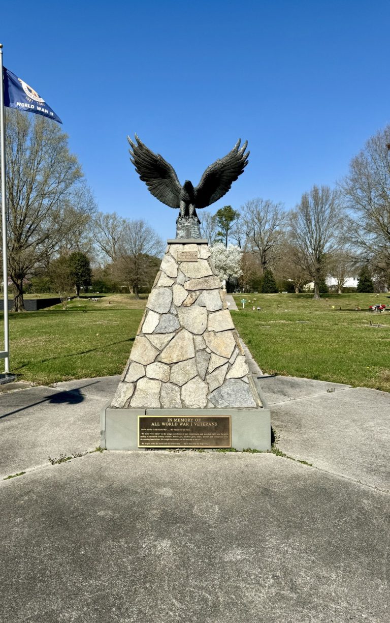 ROSEWOOD MEMORIAL PARK ALL WORLD WAR I MEMORIAL
