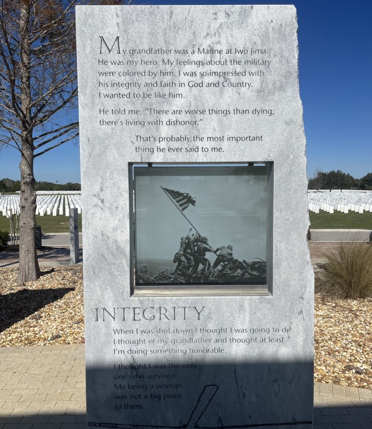 SARASOTA NATIONAL CEMETERY VETERANS MEMORIAL STONE J