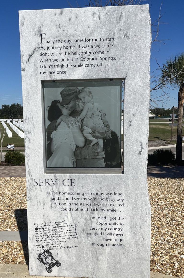 SARASOTA NATIONAL CEMETERY VETERANS MEMORIAL STONE P
