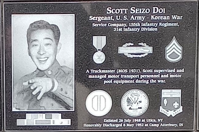SCOTT SEIZO DOI WAR MEMORIAL PLAQUE