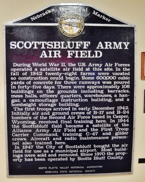 SCOTTSBLUFF ARMY AIR FIELD MEMORIAL PLAQUE