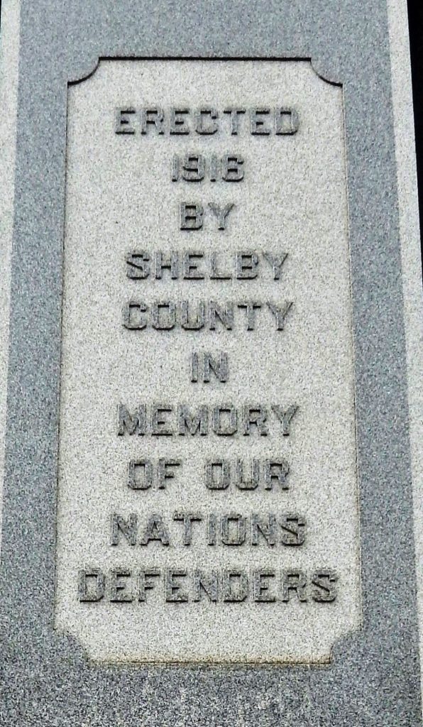 SHELBY COUNTY, IA CIVIL WAR MEMORIAL STONE
