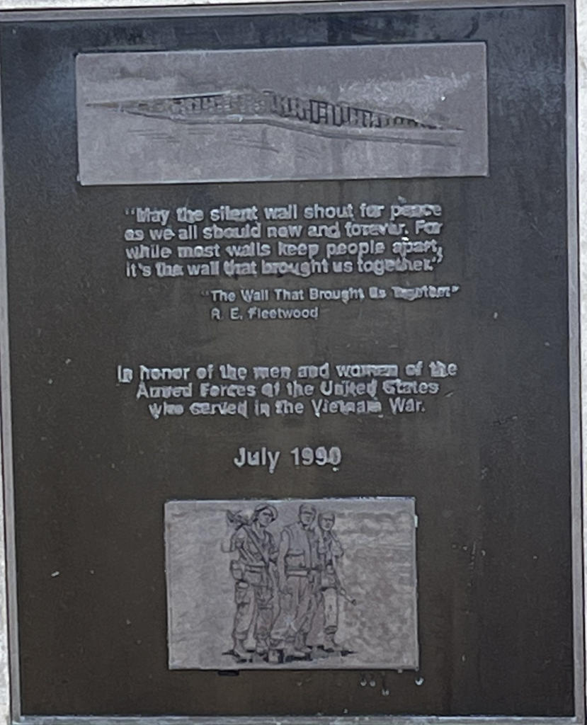 SKOKIE VIETNAM WAR MEMORIAL PLAQUE A