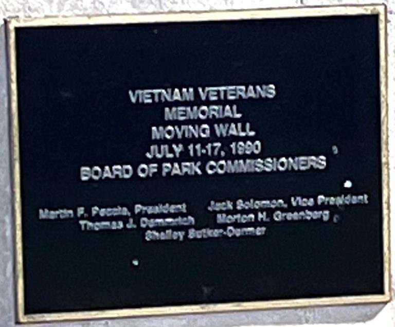 SKOKIE VIETNAM WAR MEMORIAL PLAQUE B