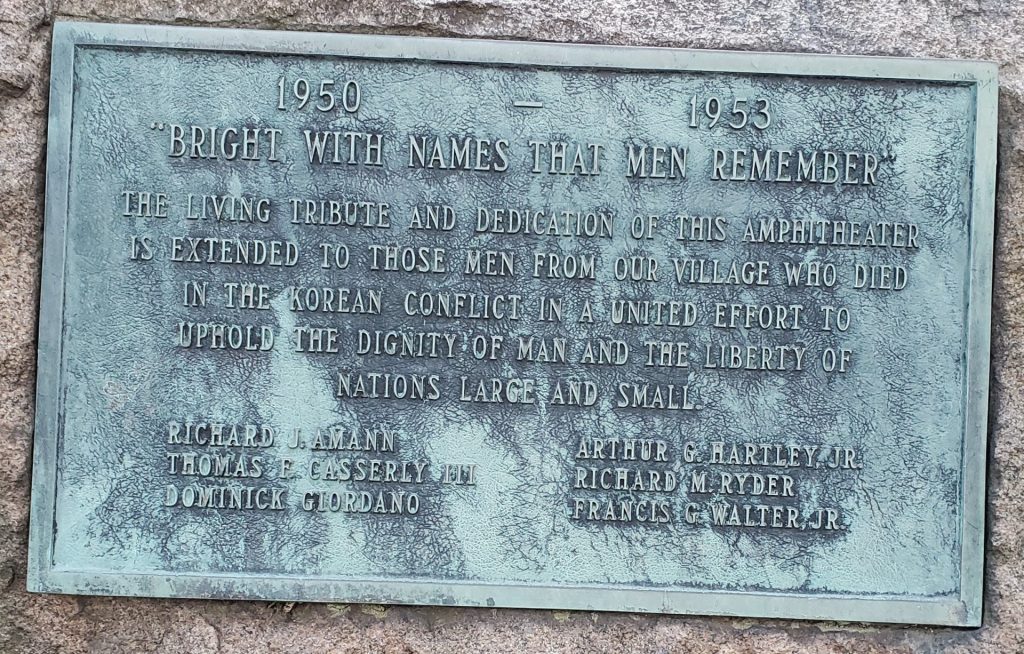 SOUTH ORANGE WAR MEMORIAL ROCK PLAQUE B