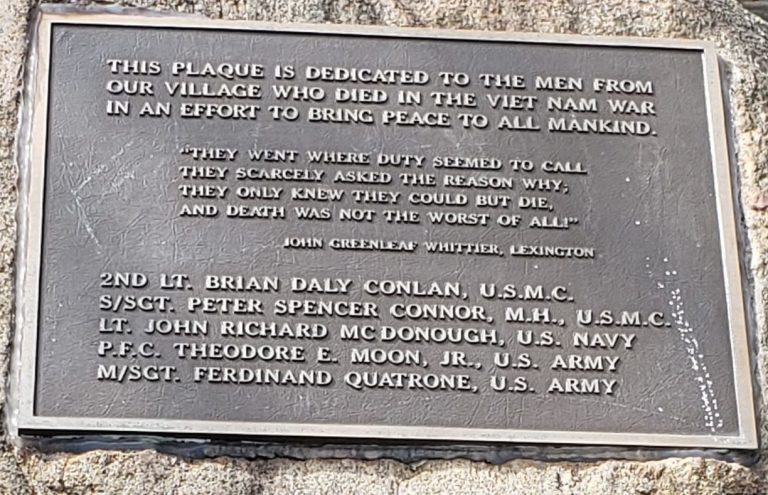 SOUTH ORANGE WAR MEMORIAL ROCK PLAQUE C