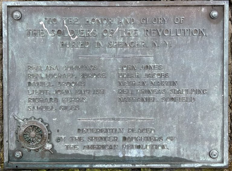 SPENCER AMERICAN REVOLUTIONARY WAR MEMORIAL PLAQUE