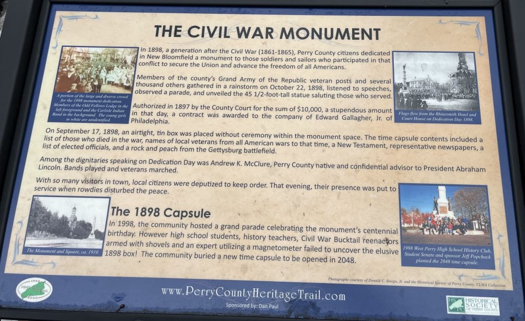 THE CIVIL WAR MONUMENT MEMORIAL PANEL
