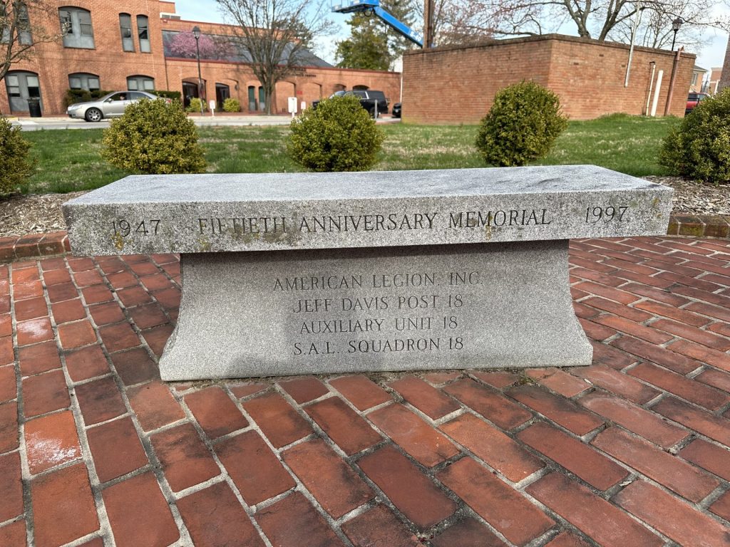 THE LIONS CLUB OF CENTREVILLE POW MIA MEMORIAL BENCH D