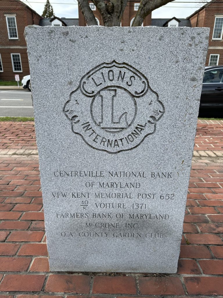 THE LIONS CLUB OF CENTREVILLE POW MIA MEMORIAL STONE B