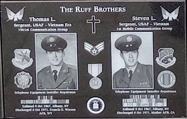 THE RUFF BROTHERS WAR MEMORIAL PLAQUE
