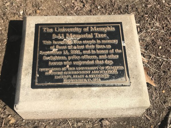 THE UNIVERSITY OF MEMPHIS 9-11 MEMORIAL TREE PLAQUE