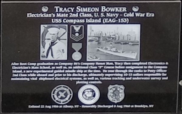 TRACY SIMEON BOWKERY WAR MEMORIAL PLAQUE