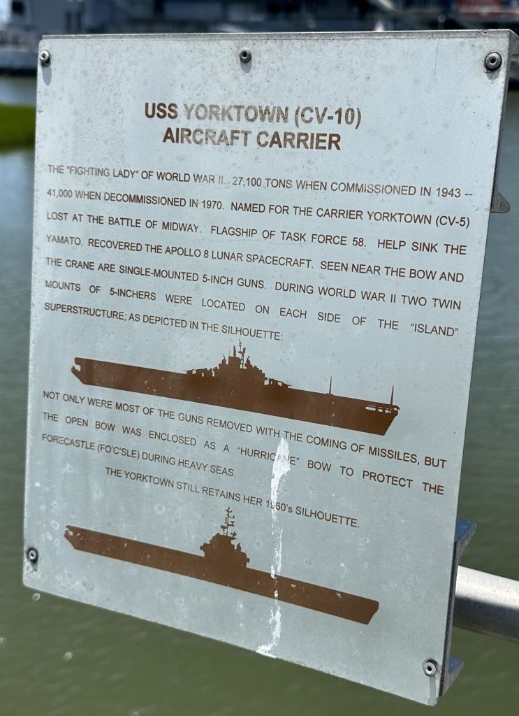USS YORKTOWN (CV-10) AIRCRAFT CARRIER WAR MEMORIAL PLAQUE