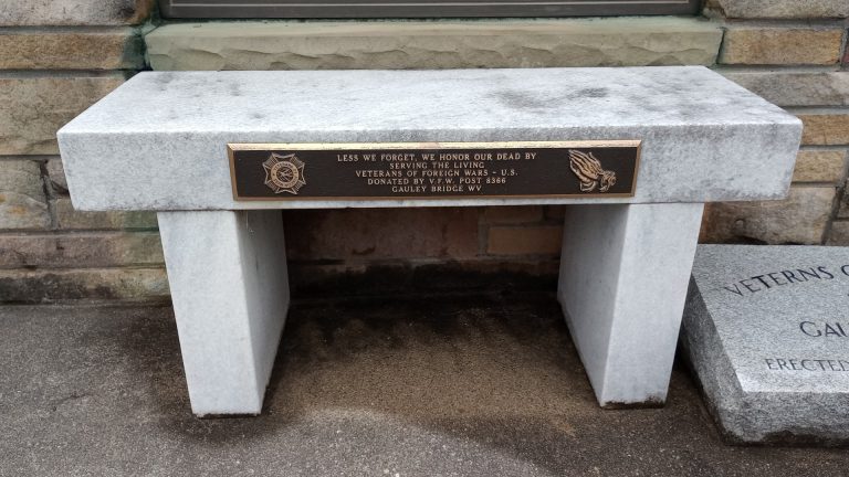 V.F.W. POST 8366 WAR MEMORAIL BENCH