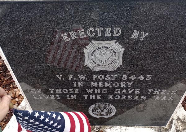 V.F.W. POST 8445 KOREAN WAR MEMORIAL PLAQUE