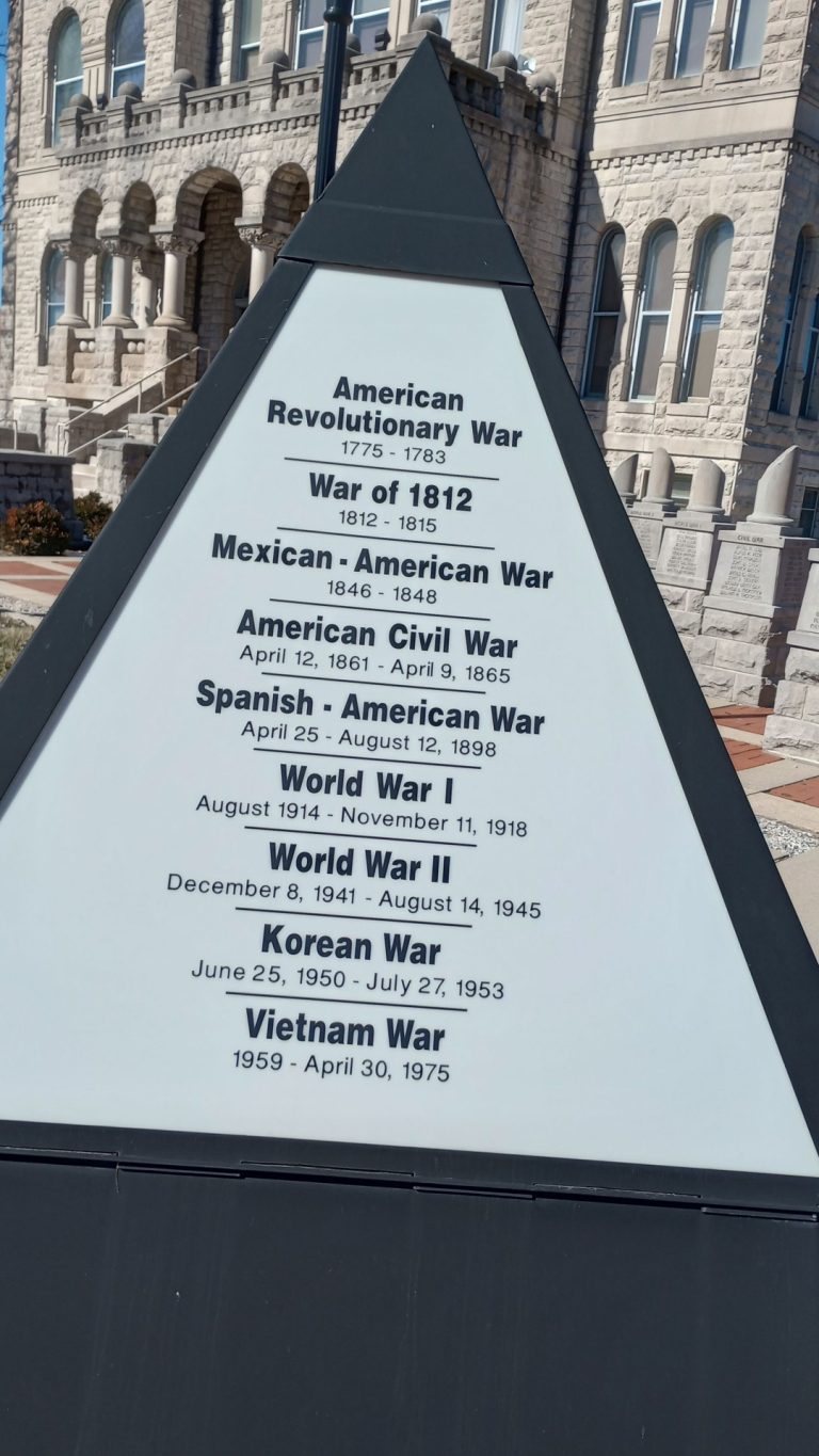 WASHINGTON COUNTY VETERANS MEMORIAL SIDE A