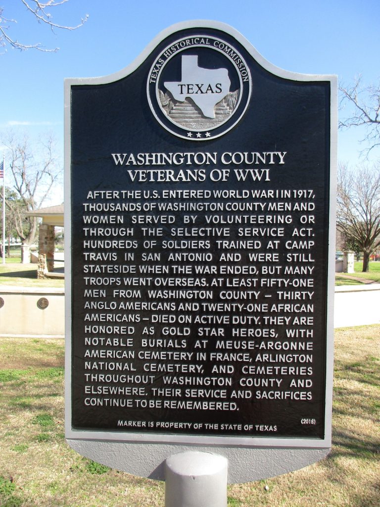 WASHINGTON COUNTY VETERANS OF WWI MEMORIAL MARKER