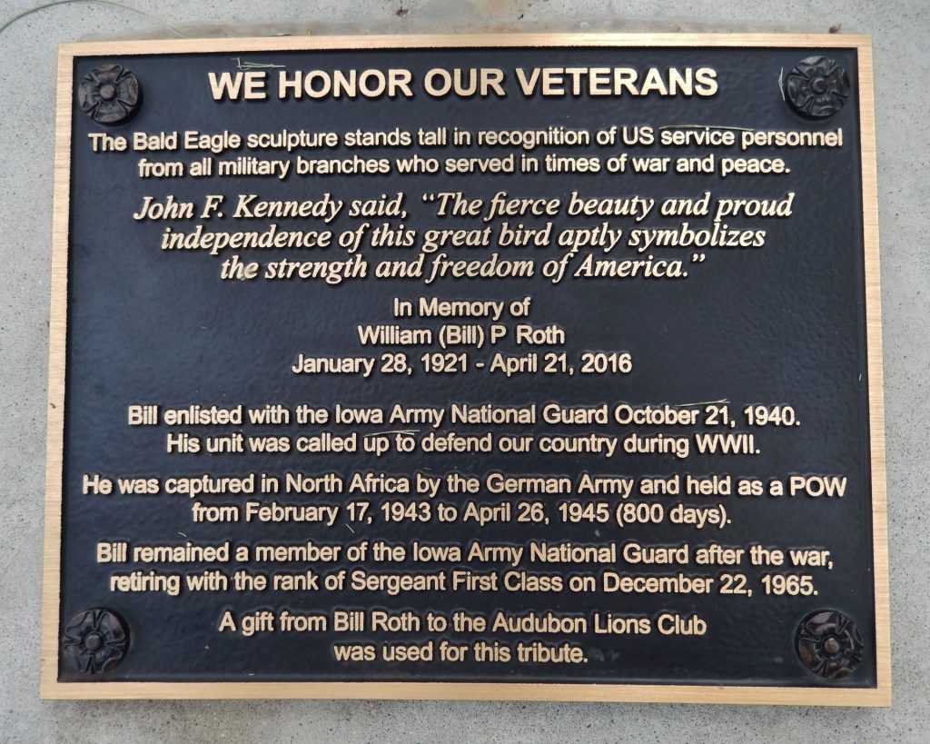 WE HONOR OUR VETERANS WAR MEMORIAL PLAQUE