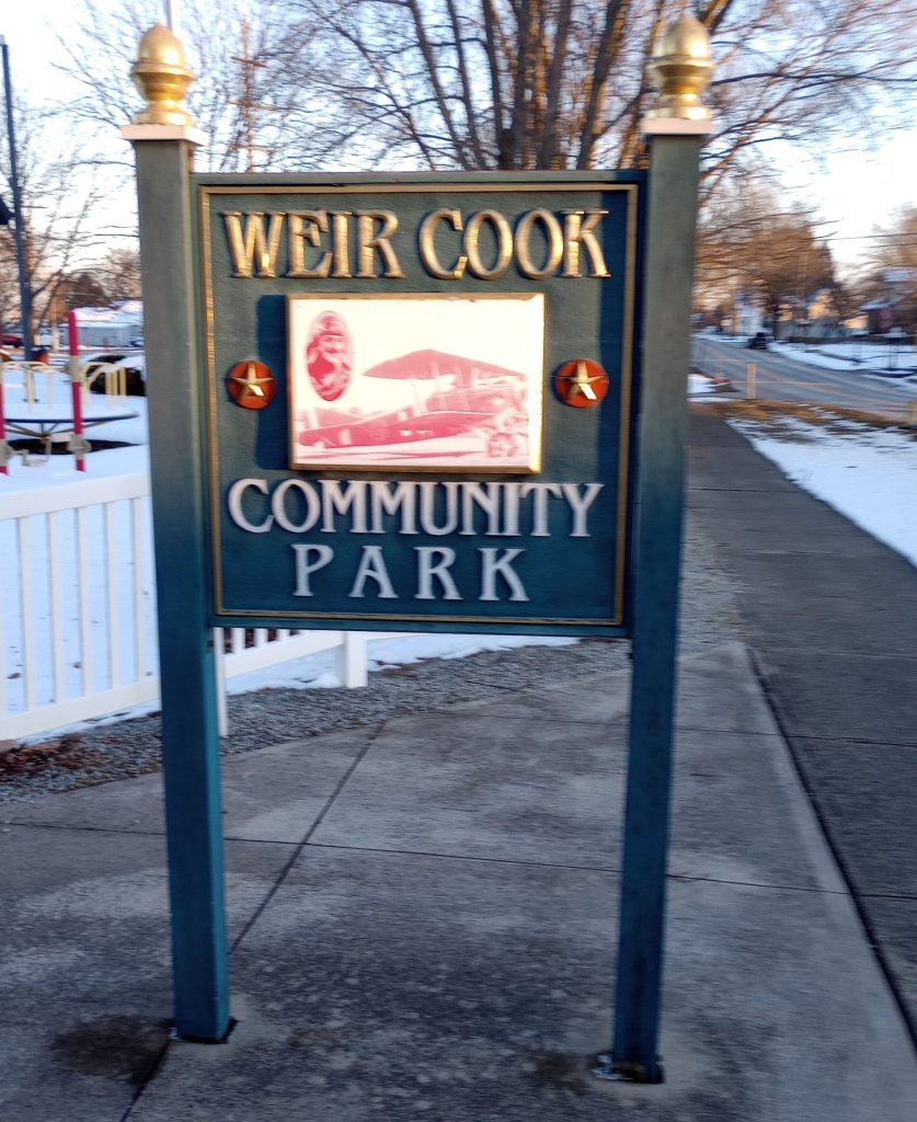 WEIR COOK COMMUNITY PARK MARKER