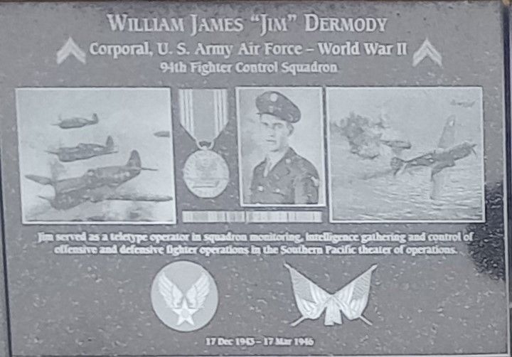WILLIAM JAMES “JIM” DERMODY WAR MEMORIAL