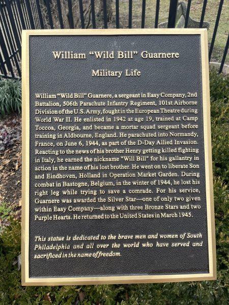 WILLIAM “WILD BILL” GUARNERE WAR MEMORIAL PLAQUE