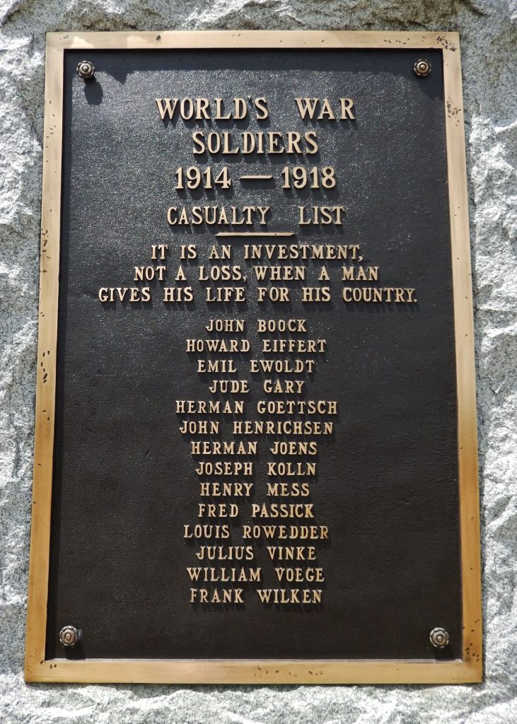 WORLD’S WAR SOLDIERS MEMORIAL PLAQUE A