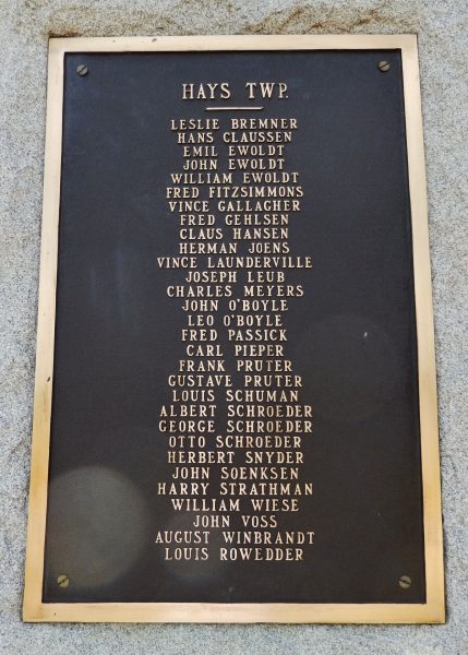 WORLD’S WAR SOLDIERS MEMORIAL PLAQUE B