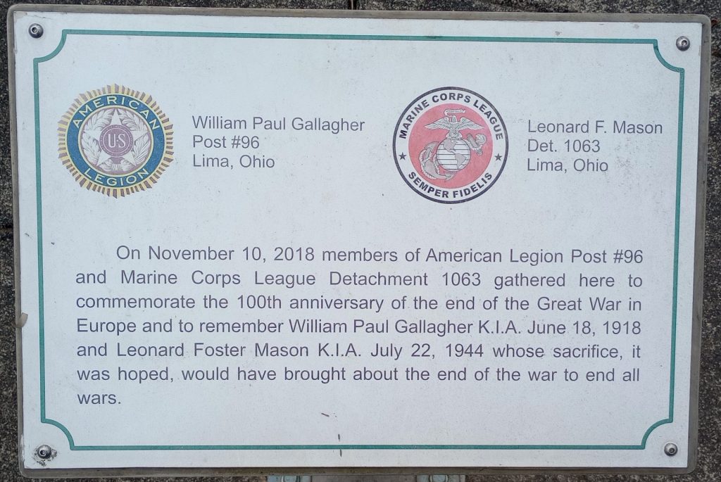 100TH ANNIVERSARY OF THE END OF THE GREAT WAR MEMORIAL CANNON PLAQUE