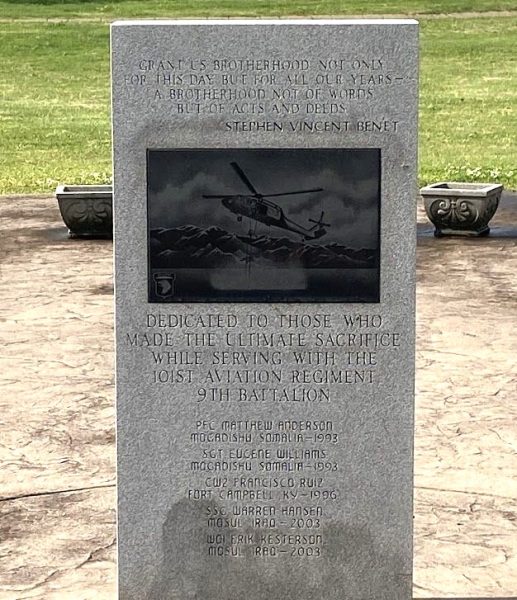101ST AVIATION REGIMENT 9TH BATTALION ULTIMATE SACRIFICE WAR MEMORIAL