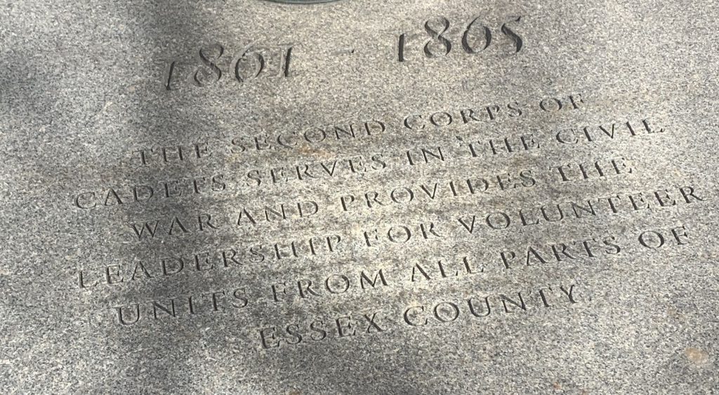 1861-1865 SECOND CORPS OF CADETS WAR MEMORIAL SIDEWALK