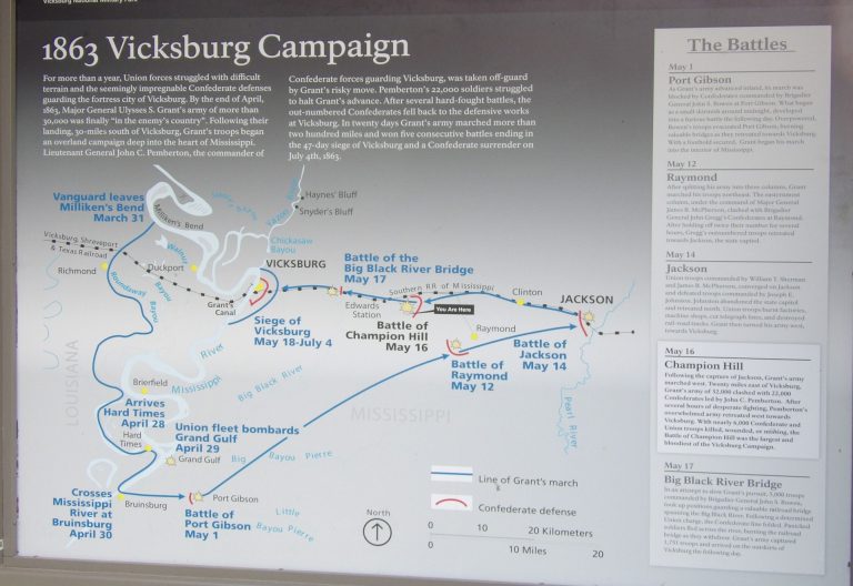 1863 VICTSBURG CAMPAIGN WAR MEMORIAL PANEL