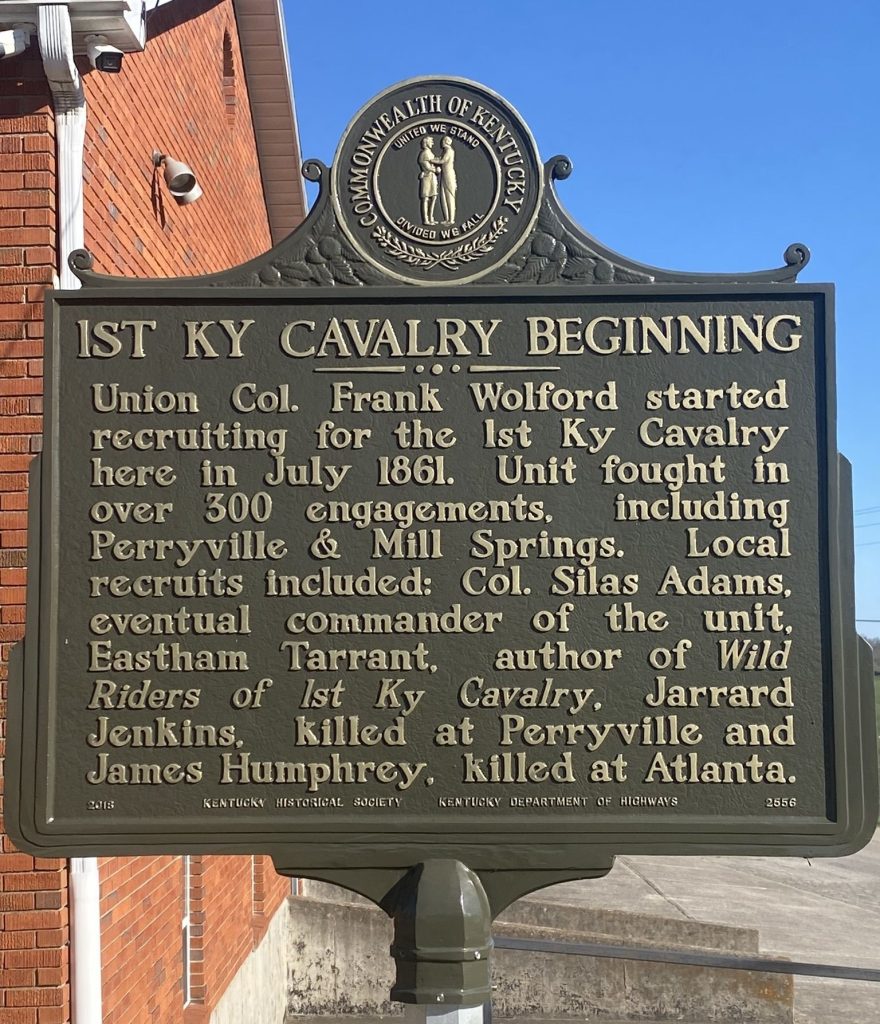 1ST KY CAVALRY BEGINNING WAR MEMORIAL MARKER