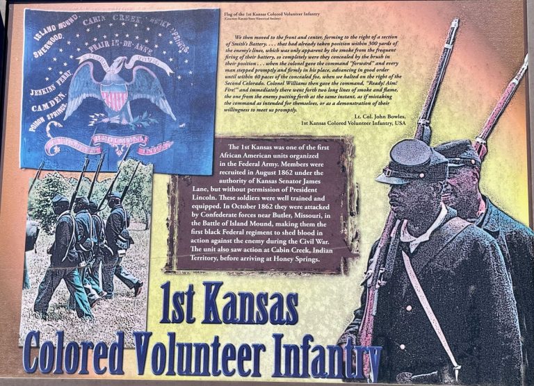 1ST KANSAS COLORED VOLUNTEERS INFANTRY WAR MEMORIAL PANEL
