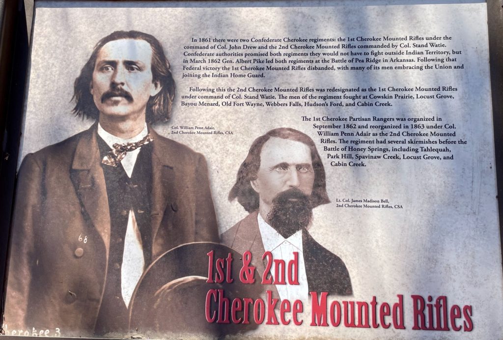 1ST AND 2ND REGIMENTS OF CHEROKEE MOUNTED RIFLES MEMORIAL PANEL