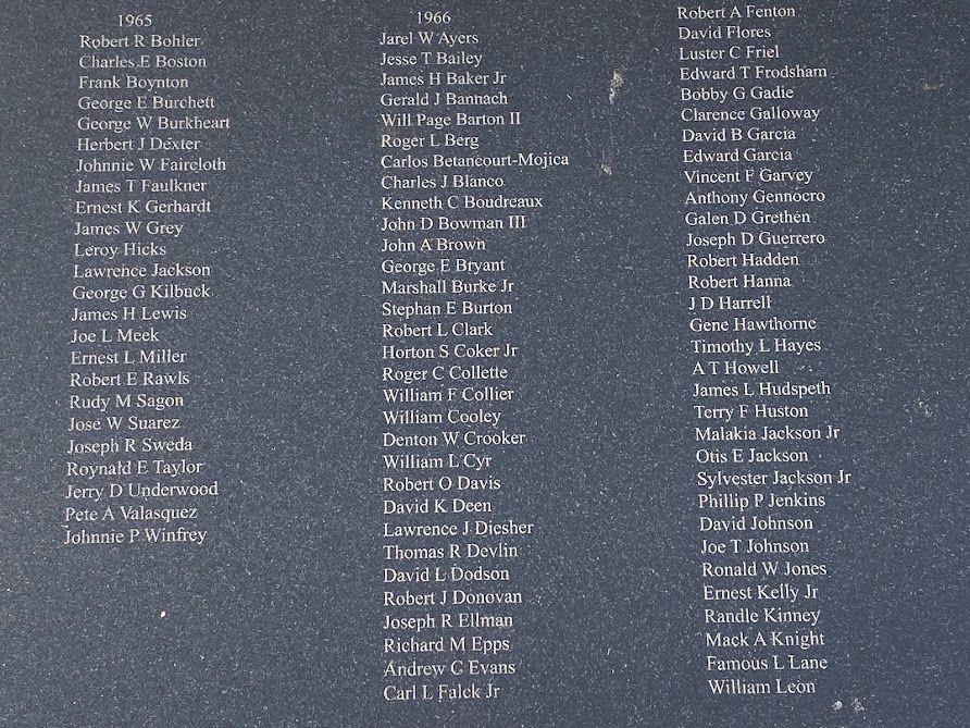 2/502 TROOPERS KILLED-IN-ACTION IN VIETNAM WAR MEMORIAL STONE A