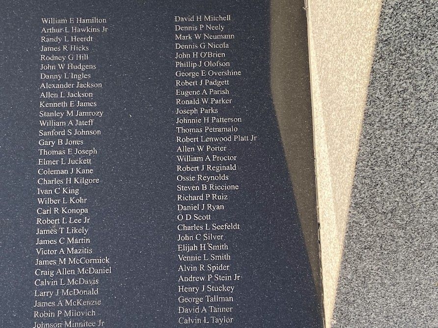 2/502 TROOPERS KILLED-IN-ACTION IN VIETNAM WAR MEMORIAL STONE C