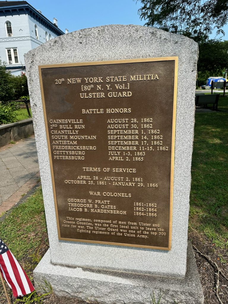 20TH NEW YORK STATE MILITIA ULSTER GUARD WAR MEMORIAL