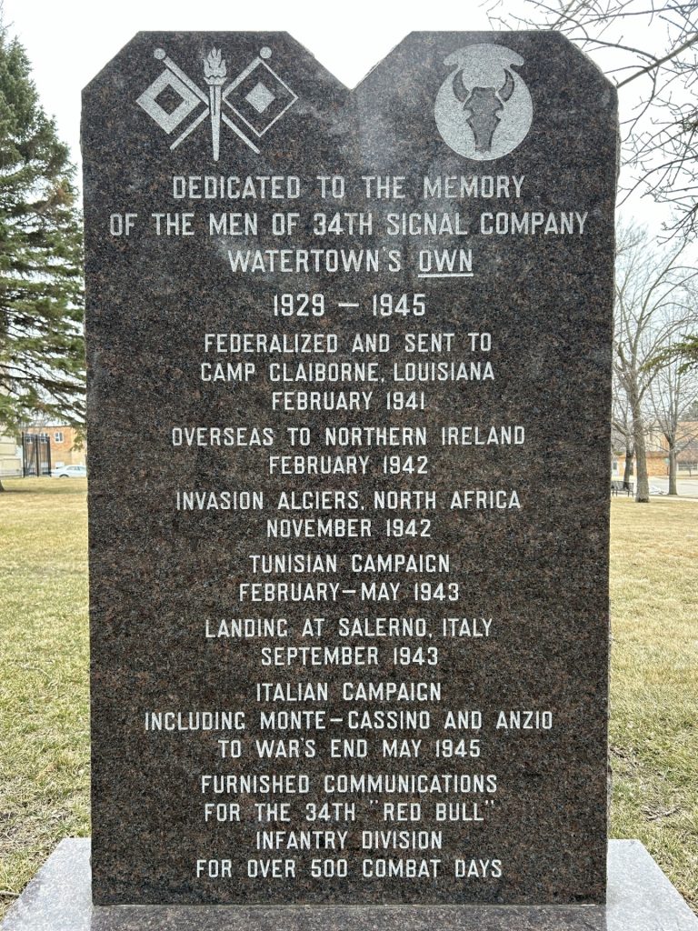 34TH SIGNAL COMPANY WAR MEMORIAL