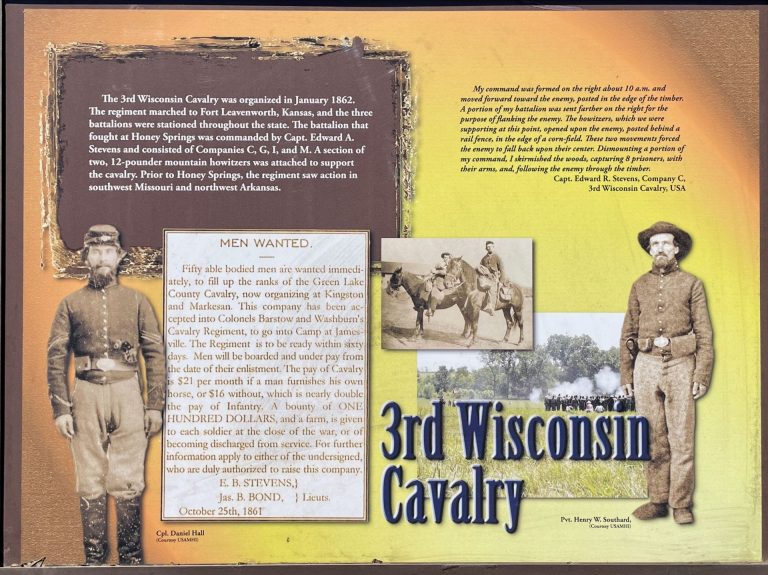 3RD WISCONSIN CAVALRY WAR MEMORIAL PANEL