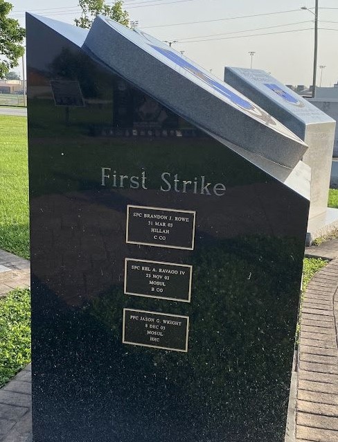 502D INFANTRY REGIMENT WAR MEMORIAL LEFT SIDE