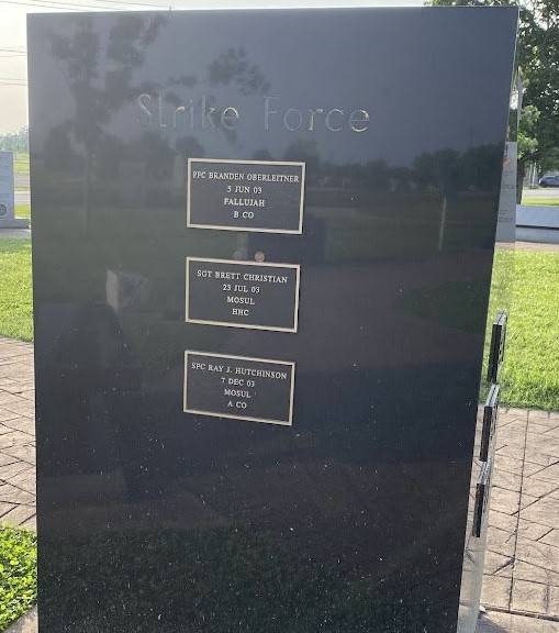 502D INFANTRY REGIMENT WAR MEMORIAL RIGHT SIDE