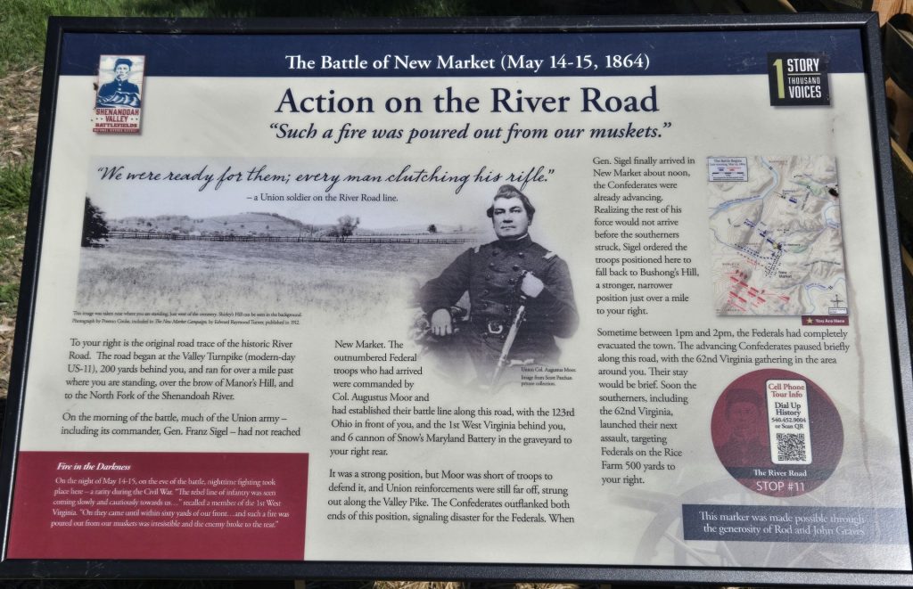 ACTION ON THE RIVER ROAD WAR MEMORIAL PANEL